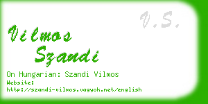 vilmos szandi business card